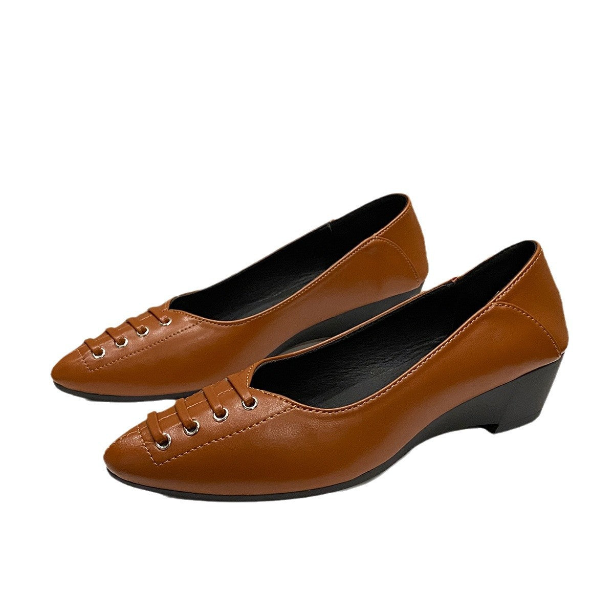 Women's Slip-On Loafers | Soft PU Leather Non-Slip Wedge Flats
