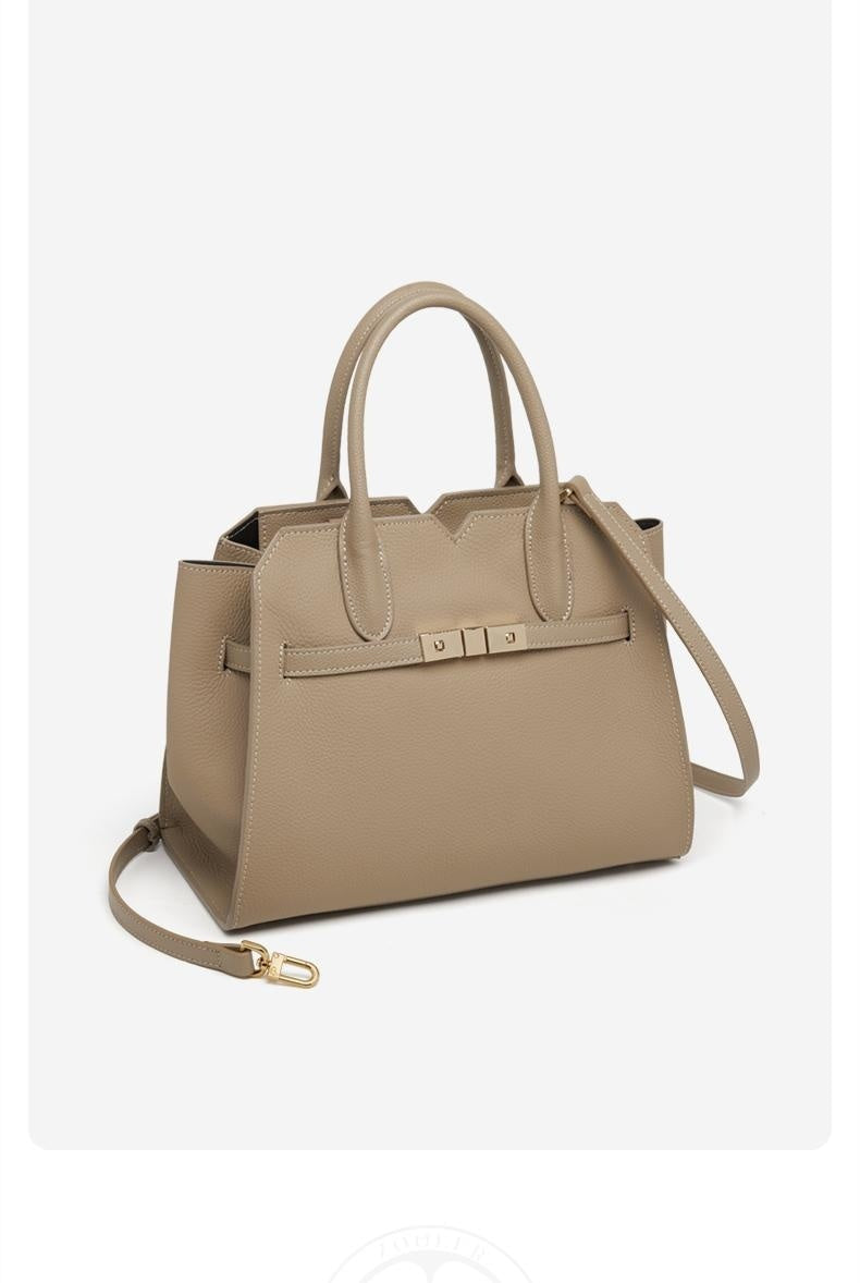 Women's Top-Grain Leather Tote Bag | Premium Structured Handbag