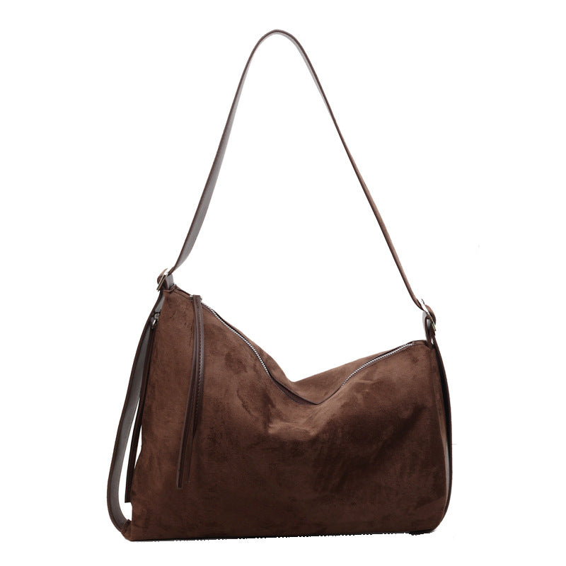 Women's Retro Crossbody Bag - Casual Versatile Shoulder Bag with Patchwork Stripes