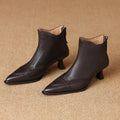 Women's Pointed Toe Stiletto Heels | Fleece-Lined Back Zipper Boots | Sheepskin Upper