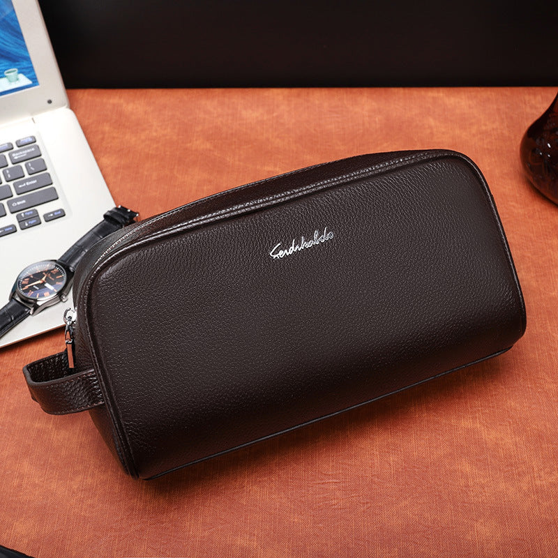 Men's PU Leather Clutch Bag | Business Travel Handbag for Men | Black & Brown