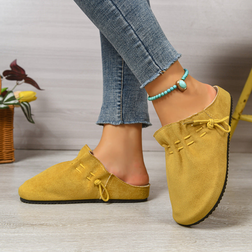 Women's Retro Crisscross Strap Slippers - Casual Minimalist Slip-On Sandals