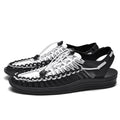 Unisex Handmade Woven Closed-Toe Beach Sandals | Breathable Mesh Roman Style