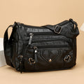 Women's PU Leather Crossbody Bag – Multi-Layer Spacious Shoulder Bag with Phone & Card Pockets