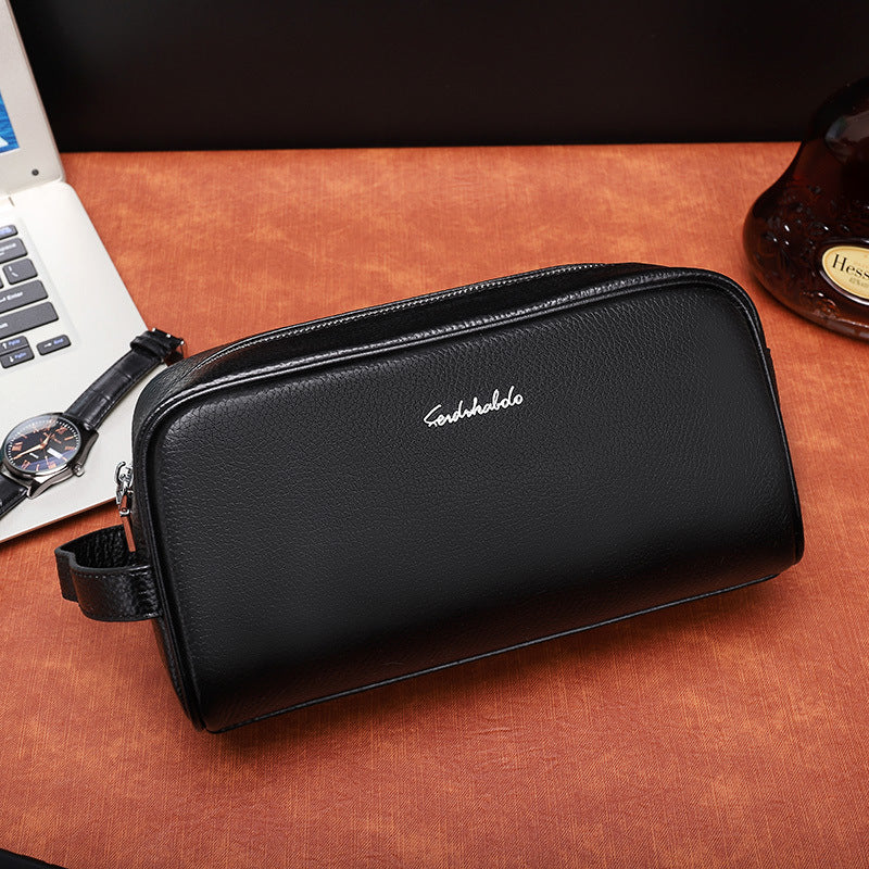 Men's PU Leather Clutch Bag | Business Travel Handbag for Men | Black & Brown
