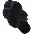 Women's Fluffy Faux Fur Cross Slides | Cozy Indoor Suede Slippers