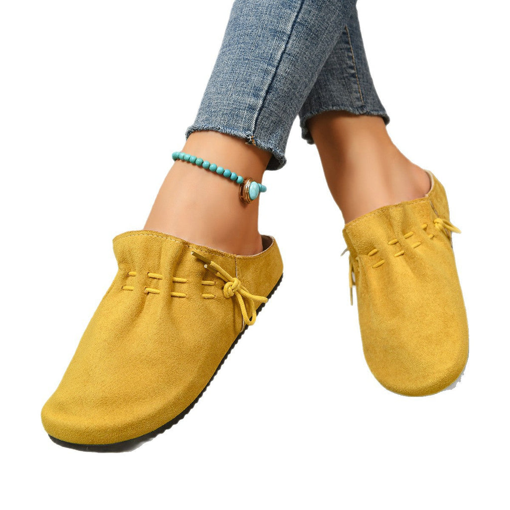 Women's Retro Crisscross Strap Slippers - Casual Minimalist Slip-On Sandals