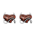 Red Devil Heart Stud Earrings For Women Gothic Valentine